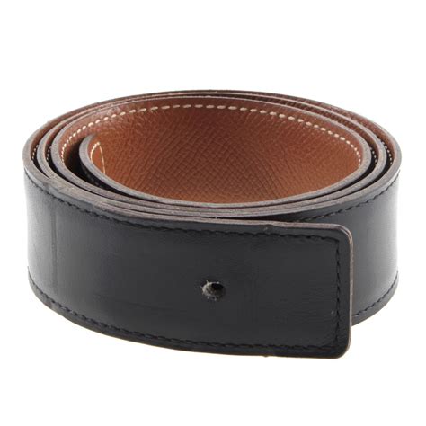 Hermes leather belt without buckle